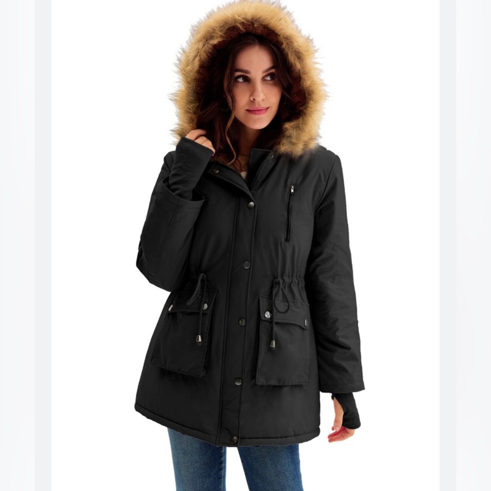 GRACE KARIN Winter Coats for Women Long Thicken Jacket Hooded Parka Coat Outdoor